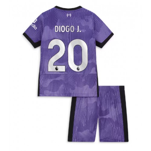 Fotballdrakt Barn Liverpool Diogo Jota #20 Tredjedraktsett 2023-24 Kortermet (+ Korte bukser)